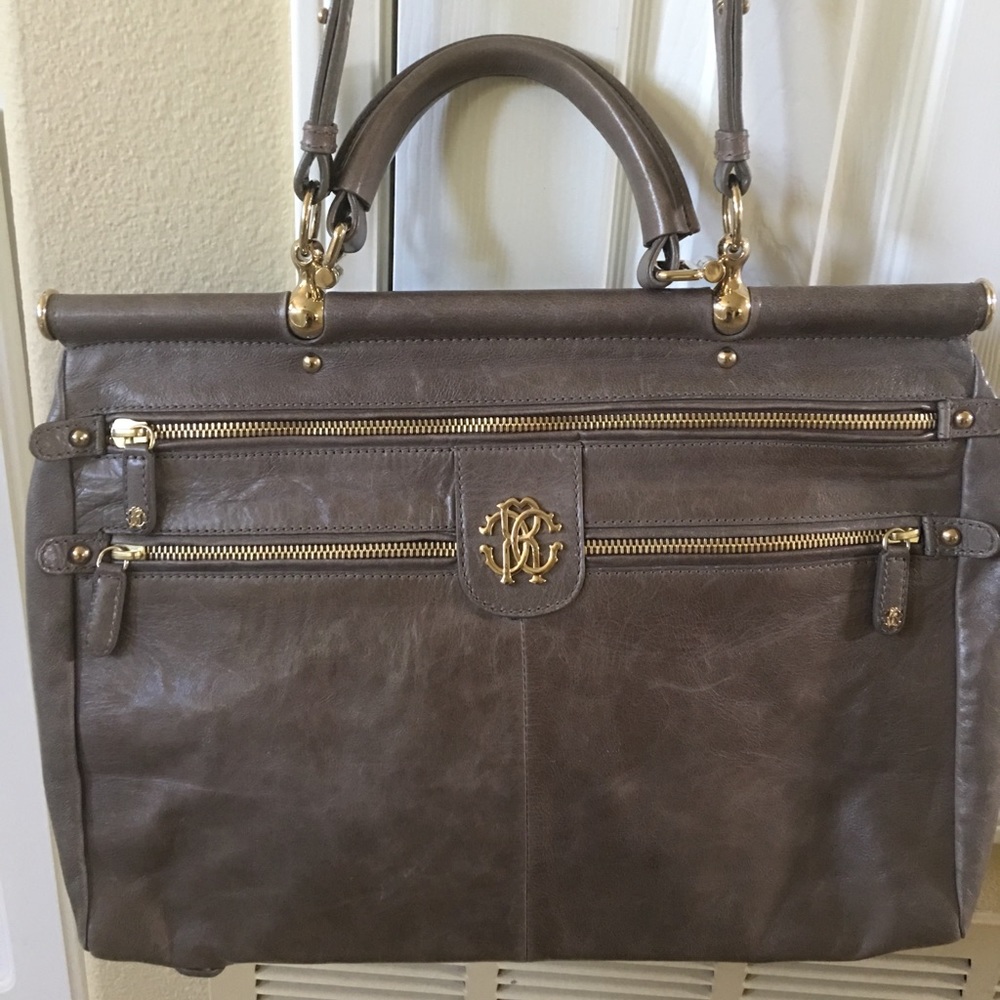 Roberto Cavalli vitelli shoulder bag with logo